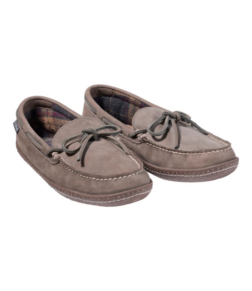 Men's Handsewn Slippers, Flannel-Lined - US 2557