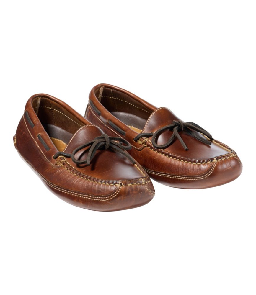 Men's Leather Double-Sole Slippers, Leather-Lined - US 4926