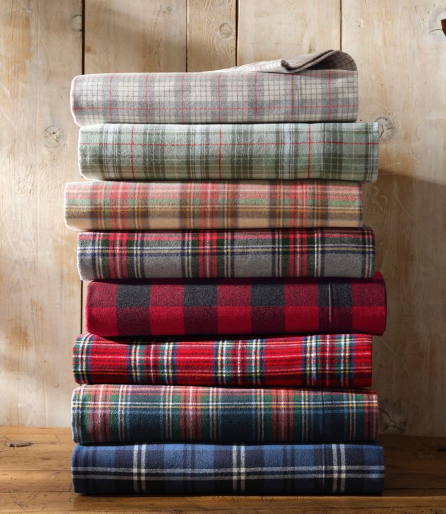 Heritage Chamois Flannel Sheet Collection, Plaid - US 5033